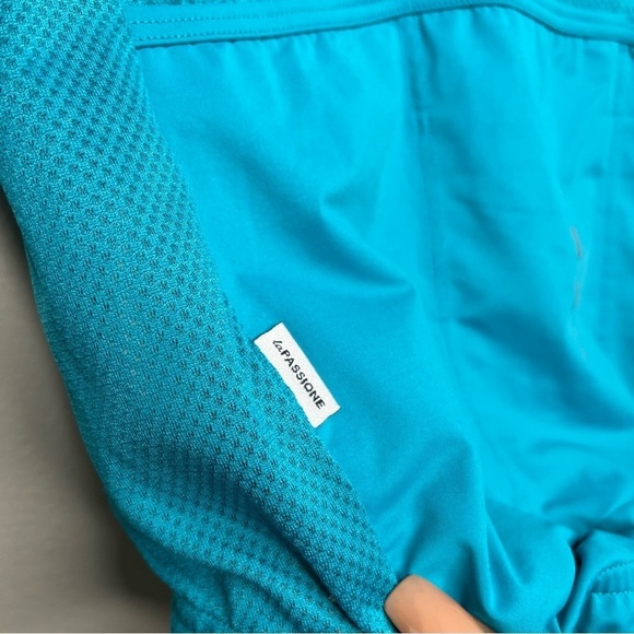 LaPassione Women Cycling Jersey XL Teal Blue Short Sleeve Bicycling Back Pockets - Picture 11 of 14